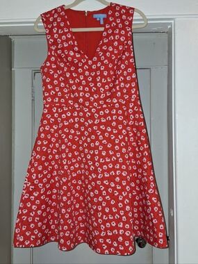 Draper James Red Poppy Sleeveless Dress. Work, Causal. Size 8